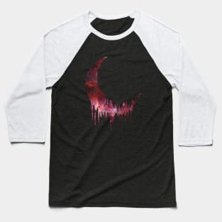 Galaxy moon dripping / melting (red galaxy) - universe / cosmos / space - gift idea Baseball T-Shirt